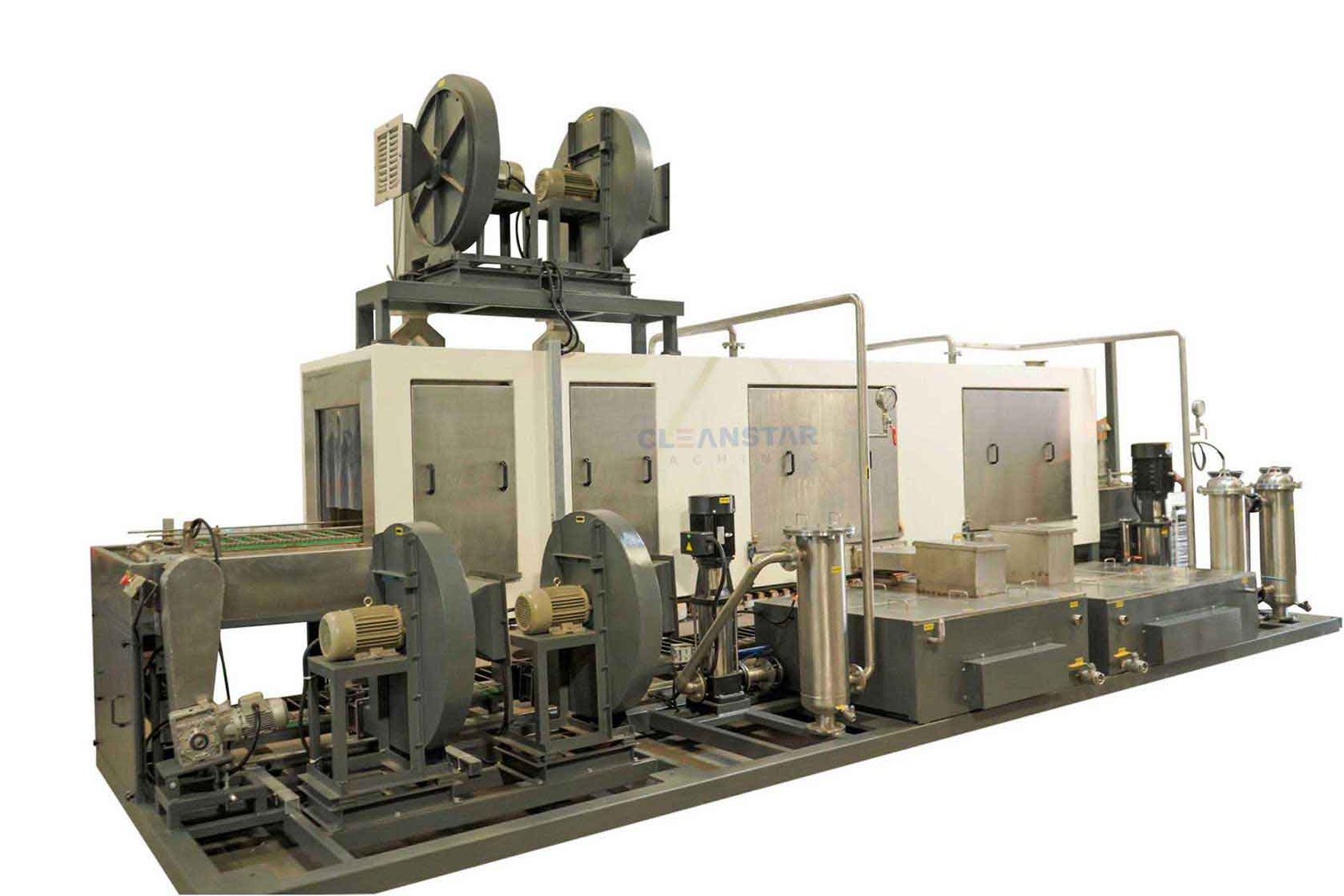 conveyor type ahu filter cleaning machine