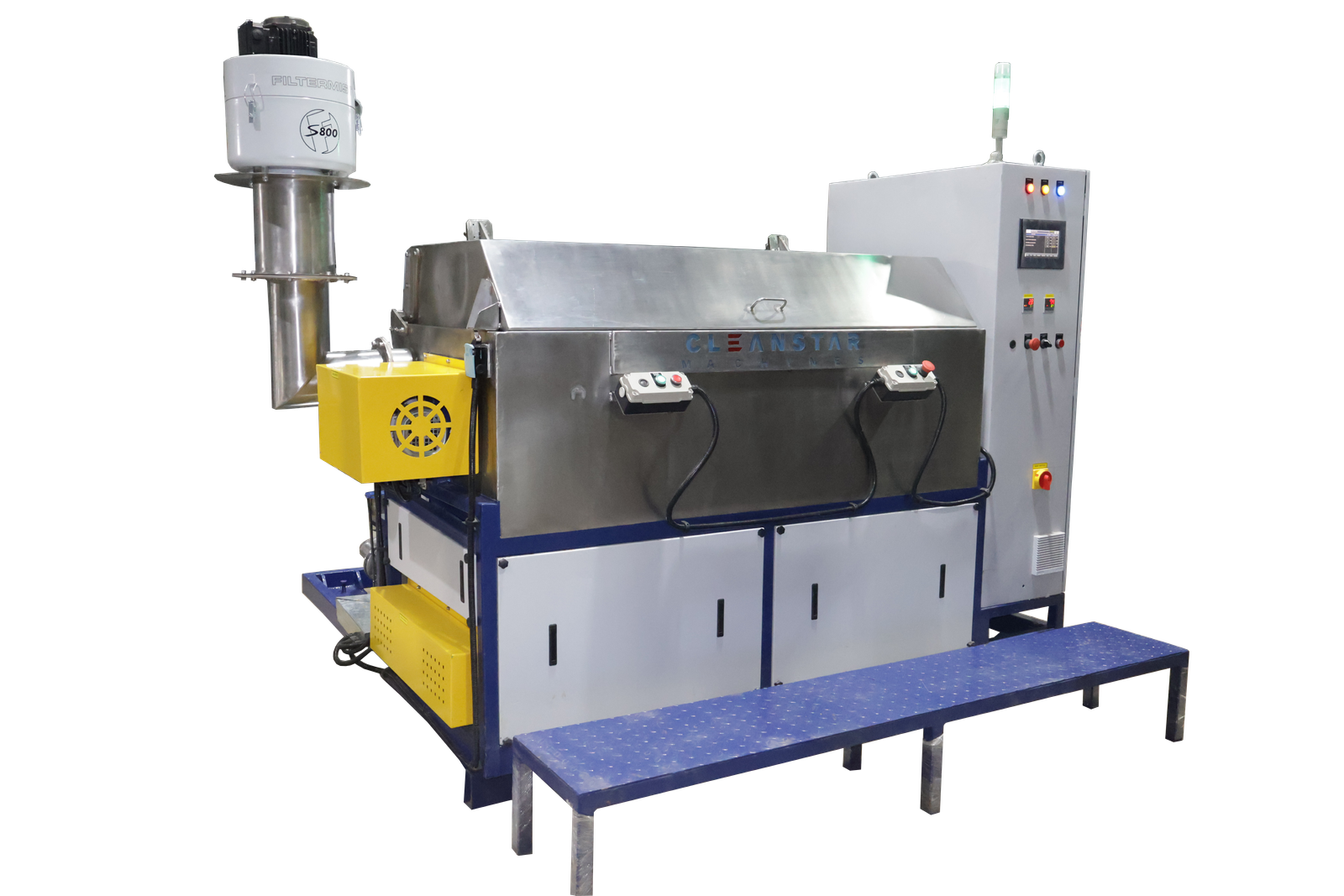 Stainless steel industrial parts cleaning equipment for corrosion-resistant cleaning.